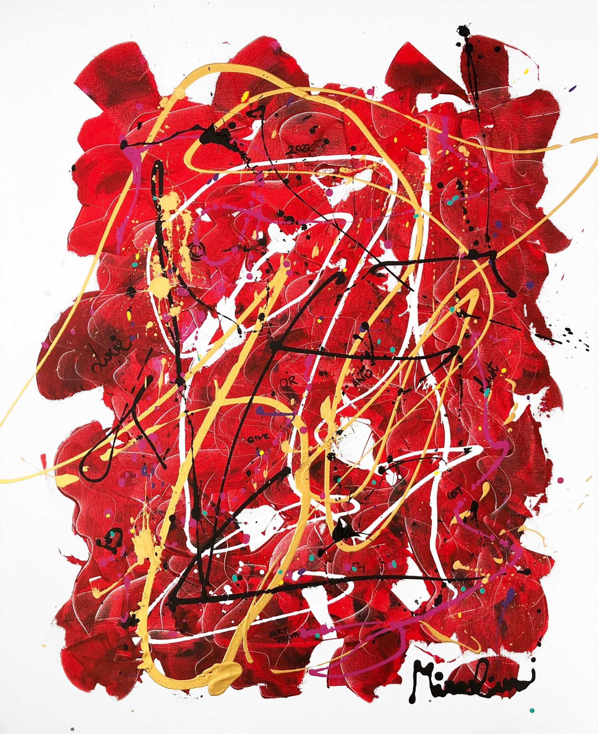 Lust abstract painting commission by Miroslavo, Barcelona