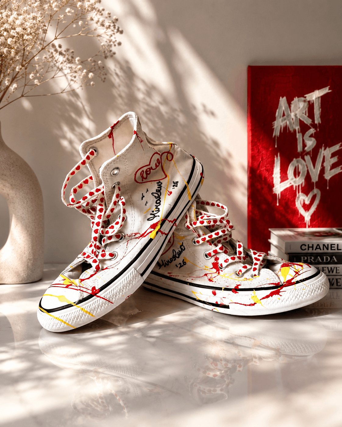 Hand-painted Converse shoes by Miroslavo